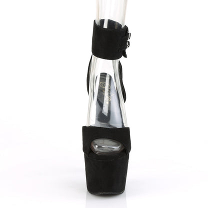 Pleaser Sandales pour femmes ADORE-791fs BLK FAUX SUDE / BLK FAUX SUDE