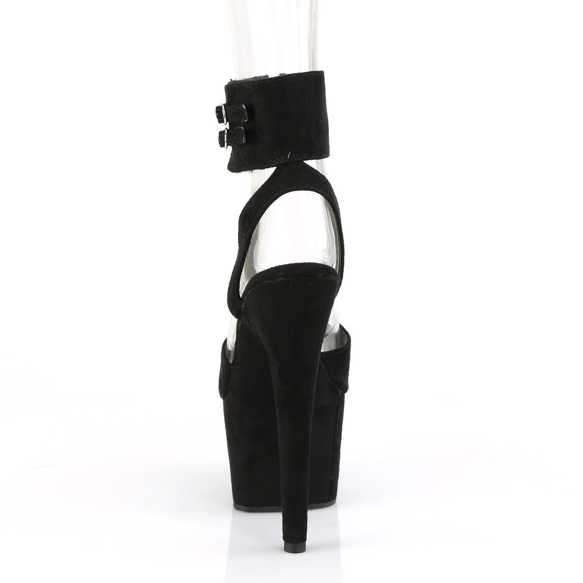 Pleaser Sandales pour femmes ADORE-791fs BLK FAUX SUDE / BLK FAUX SUDE