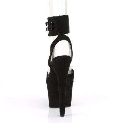 Pleaser Sandales pour femmes ADORE-791fs BLK FAUX SUDE / BLK FAUX SUDE