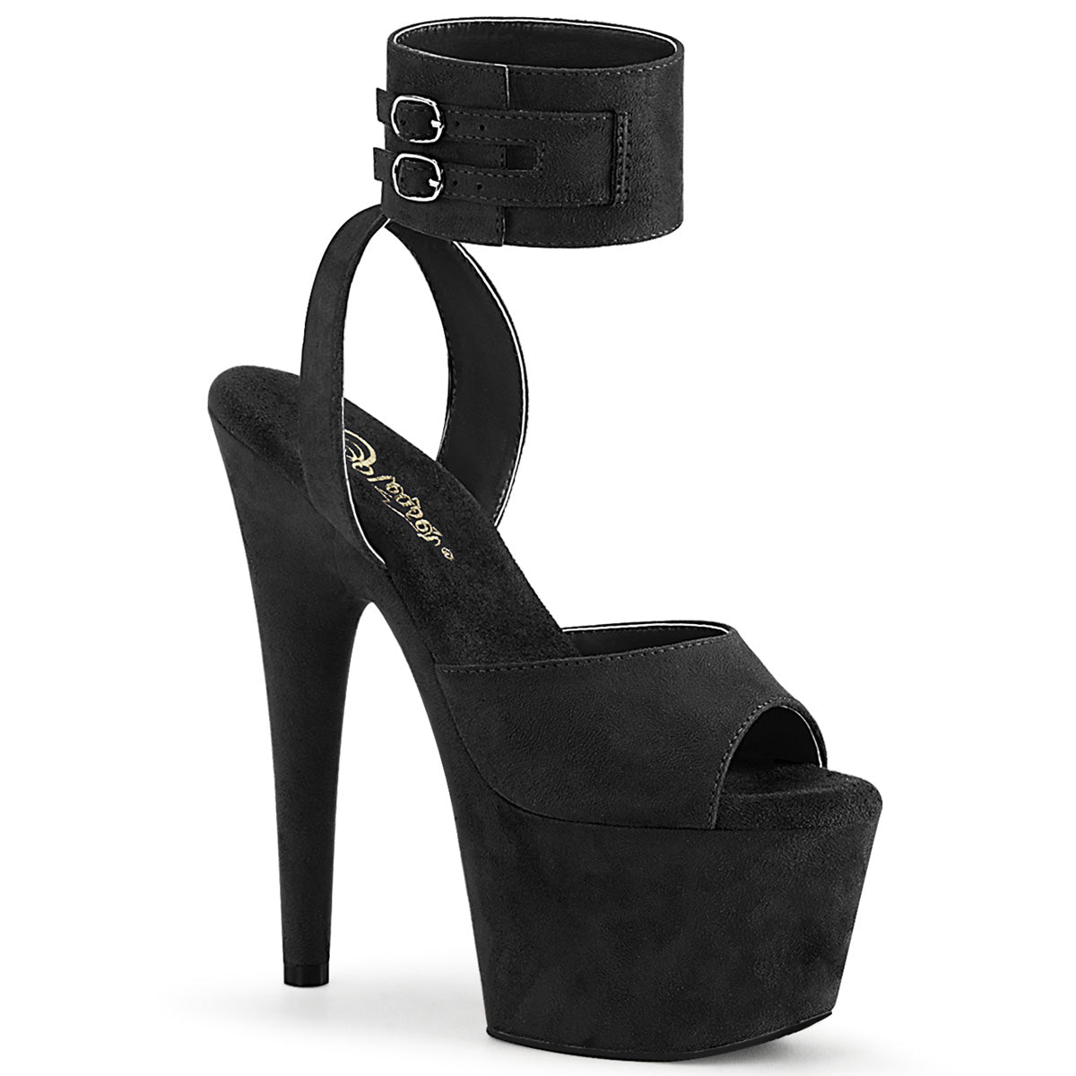 Pleaser Sandales pour femmes ADORE-791fs BLK FAUX SUDE / BLK FAUX SUDE