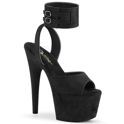 Pleaser Sandales pour femmes ADORE-791fs BLK FAUX SUDE / BLK FAUX SUDE