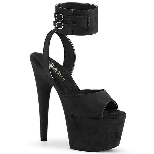 Pleaser Sandales pour femmes ADORE-791fs BLK FAUX SUDE / BLK FAUX SUDE