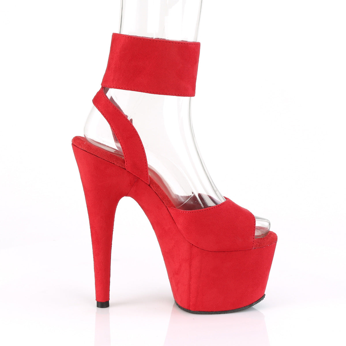 Pleaser Sandales pour femmes ADORE-791fs rouge en forme de faux daim / daim en faux rouge