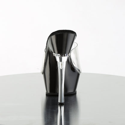 Pleaser Sandales pour femmes ALLURE-601 CLR / BLK