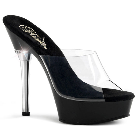 Pleaser Sandales pour femmes ALLURE-601 CLR / BLK