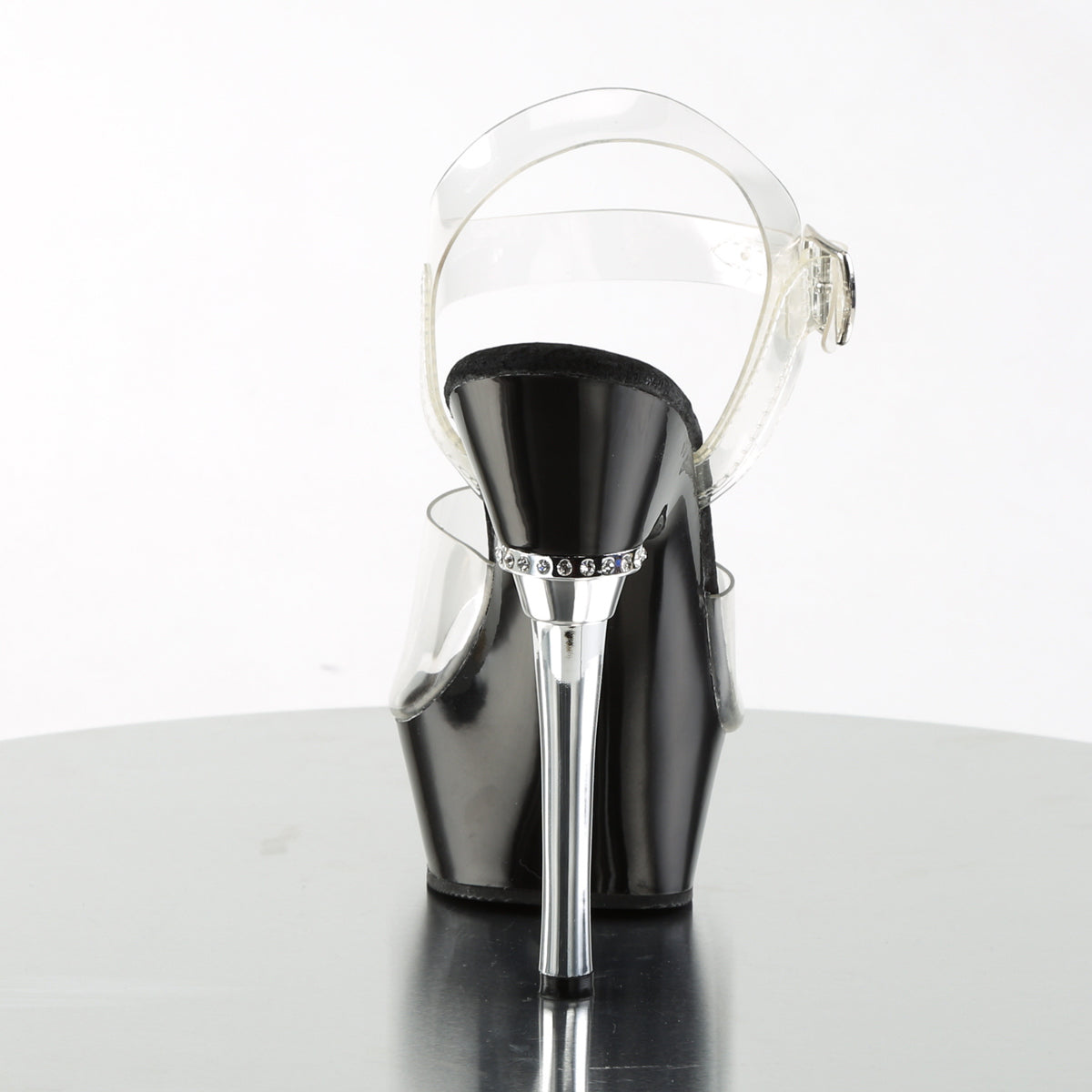 Pleaser Sandales pour femmes ALLURE-608 CLR / BLK