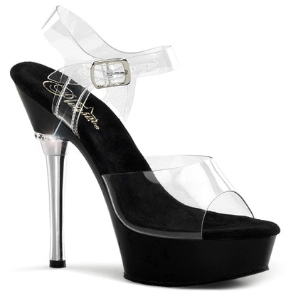 Pleaser Sandales pour femmes ALLURE-608 CLR / BLK