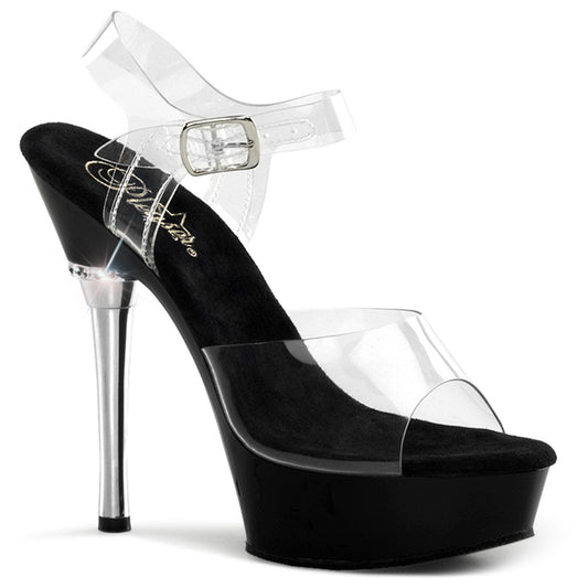 Pleaser Sandales pour femmes ALLURE-608 CLR / BLK