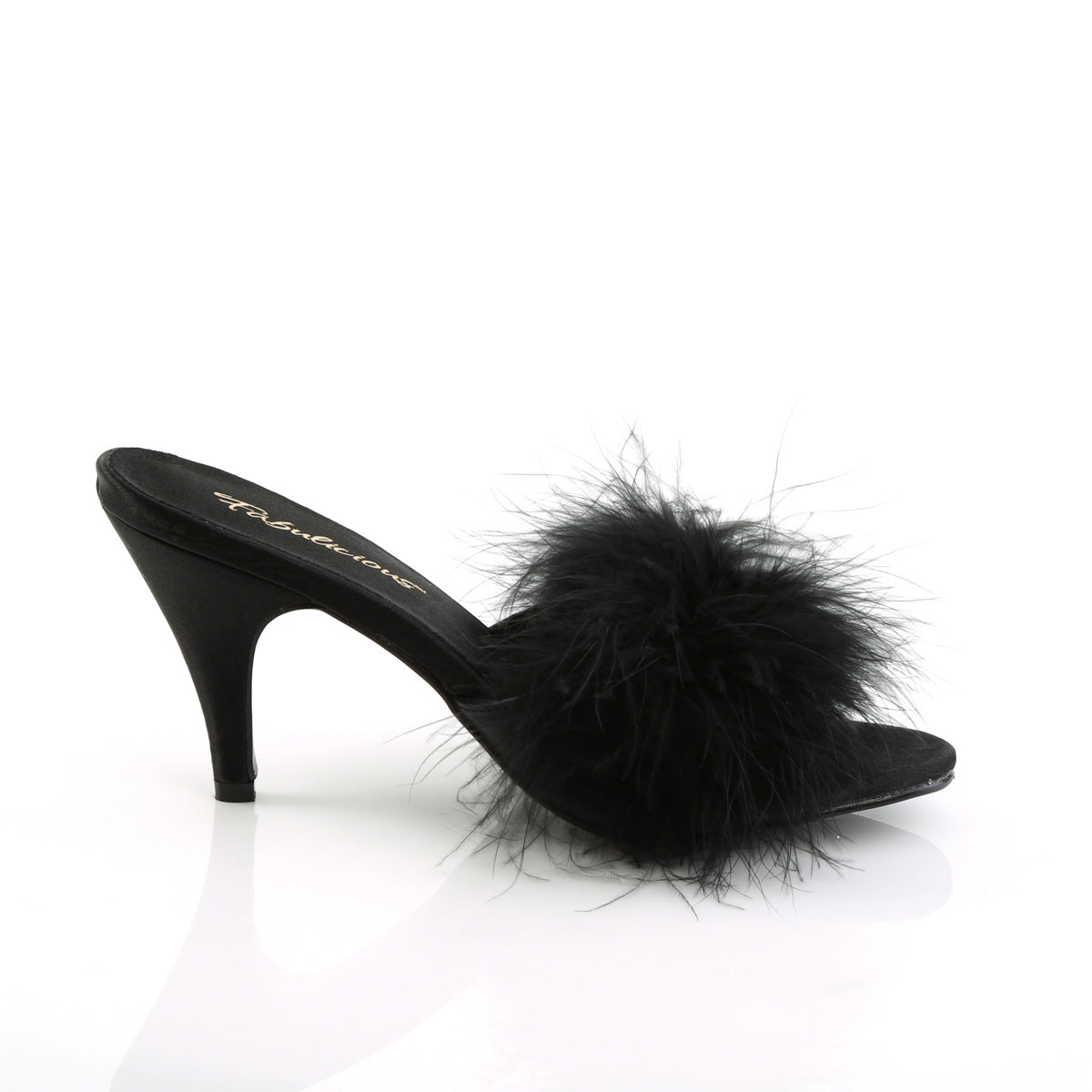 Fabulicious Sandales pour femmes AMOUR-03 Blk PU-FUR