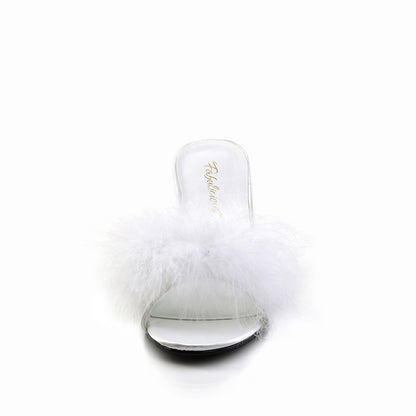 Fabulicious Sandales pour femmes AMOUR-03 wht pu-fourrure