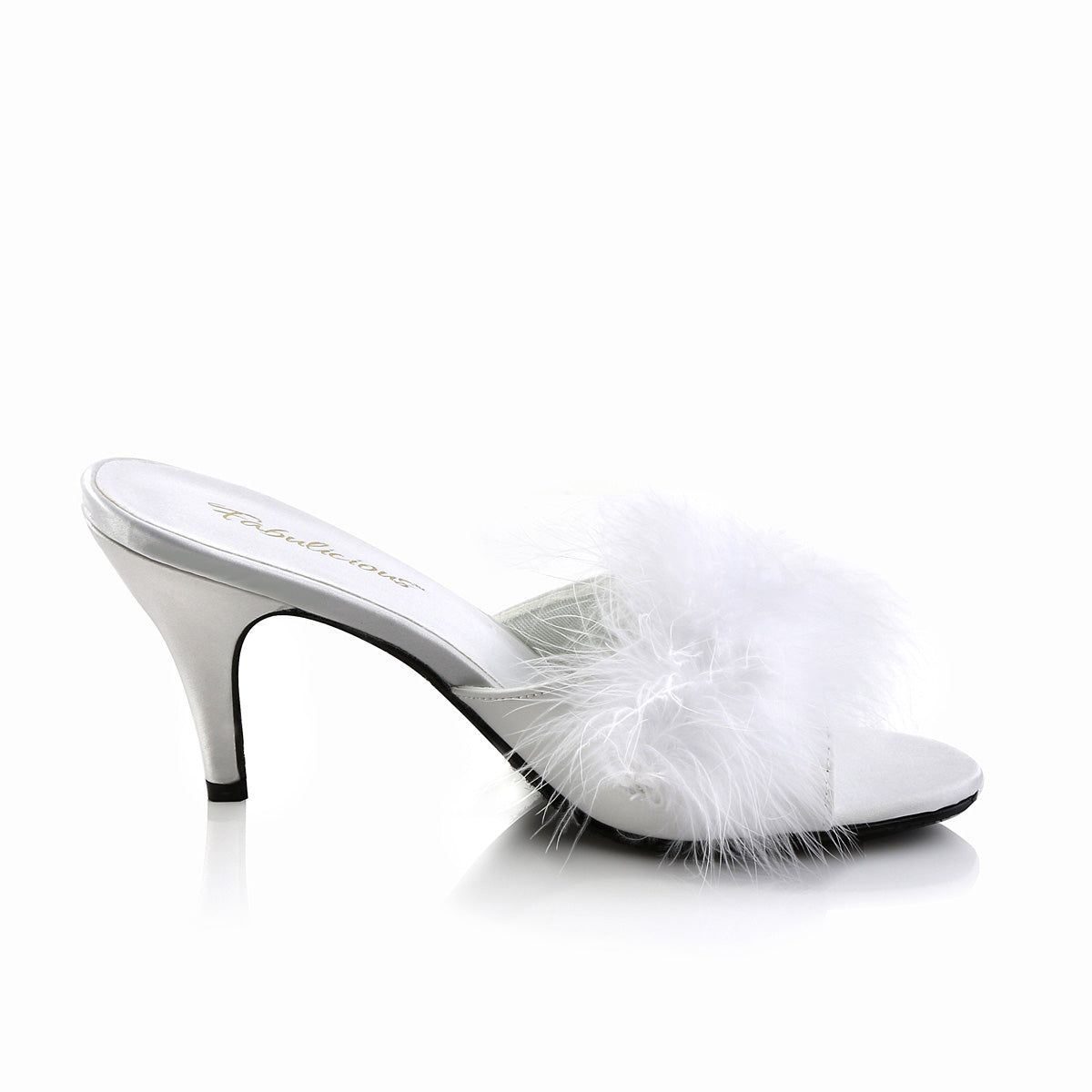 Fabulicious Sandales pour femmes AMOUR-03 wht pu-fourrure