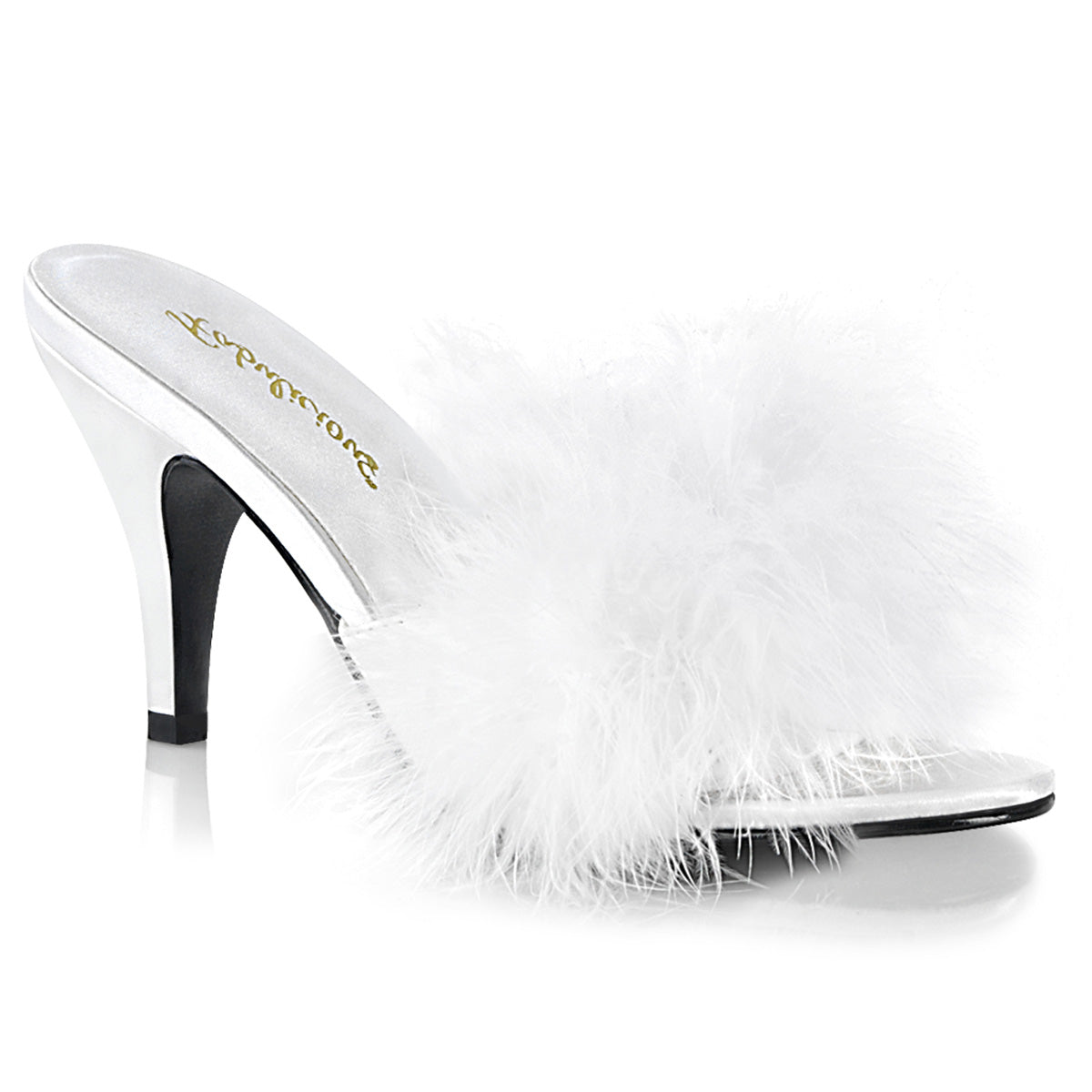 Fabulicious Sandales pour femmes AMOUR-03 wht pu-fourrure