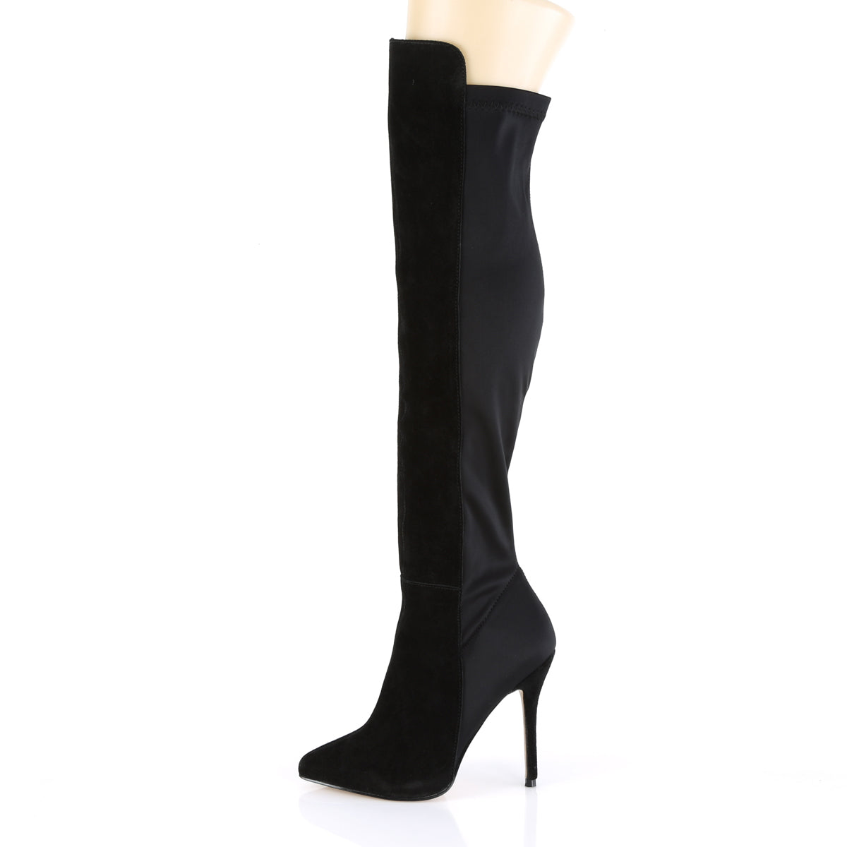 Pleaser Bottes pour femmes AMUSE-2018 BLK SUDE-NYLON