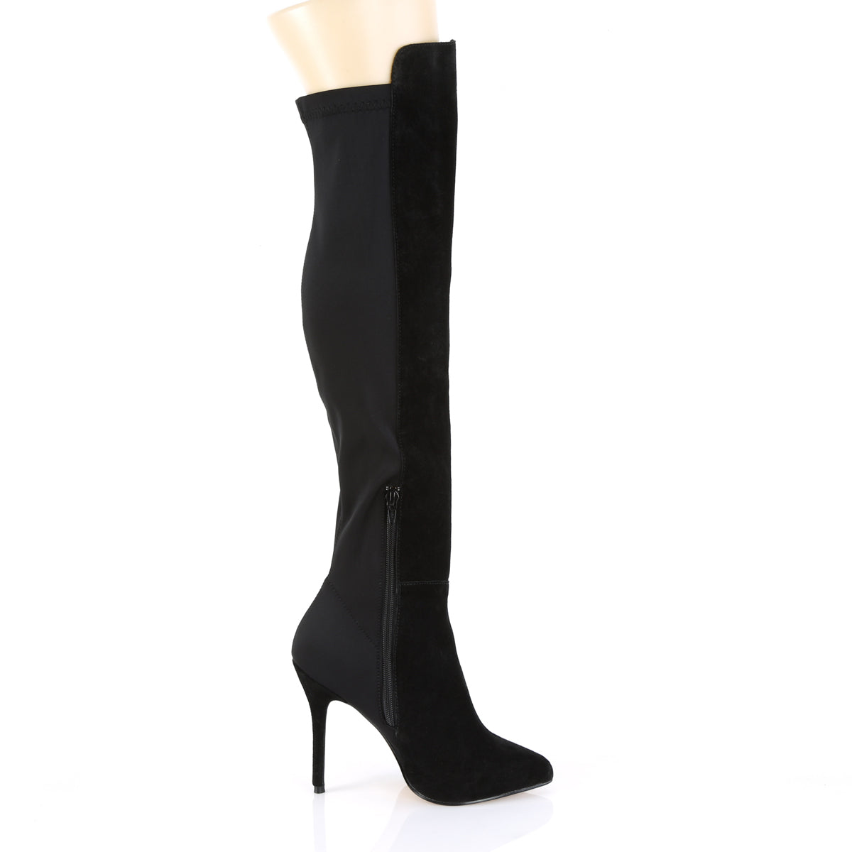 Pleaser Bottes pour femmes AMUSE-2018 BLK SUDE-NYLON
