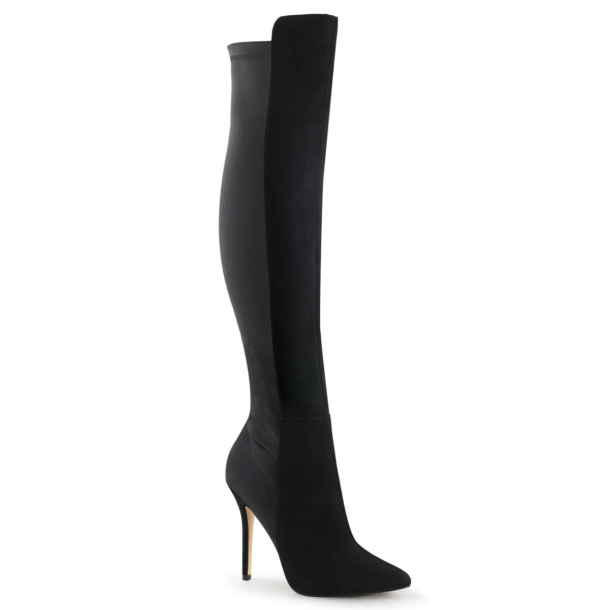 Pleaser Bottes pour femmes AMUSE-2018 BLK SUDE-NYLON