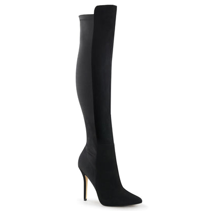 Pleaser Bottes pour femmes AMUSE-2018 BLK SUDE-NYLON