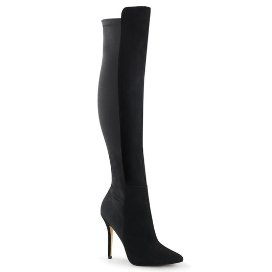Pleaser Bottes pour femmes AMUSE-2018 BLK SUDE-NYLON