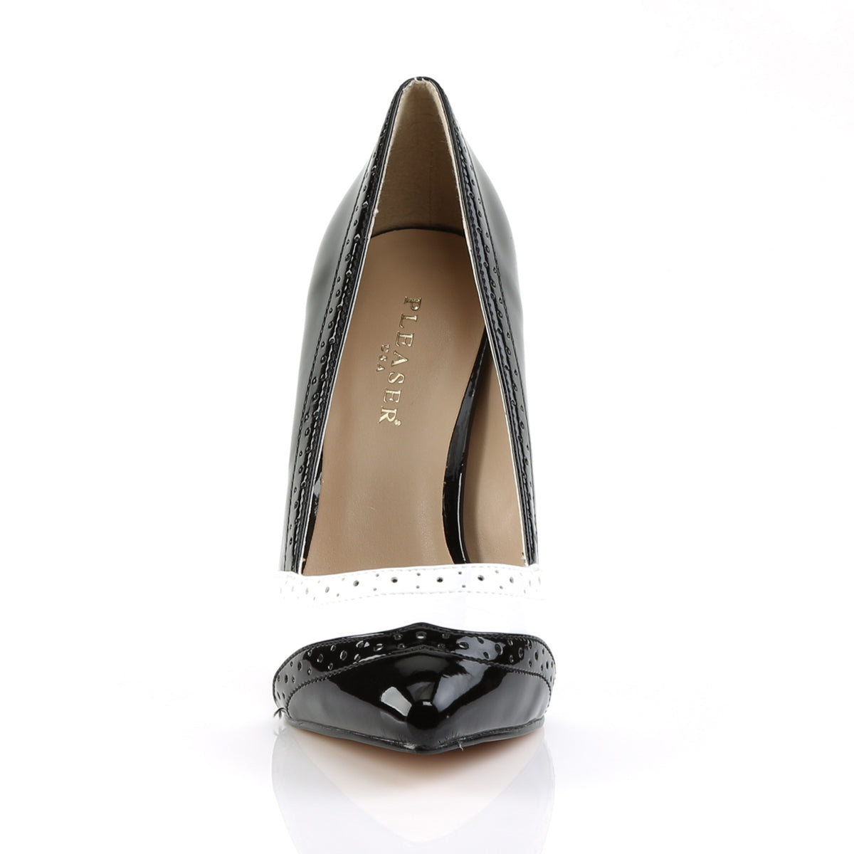 Pleaser Pompes pour femmes AMUSE-26 blk-wht pat