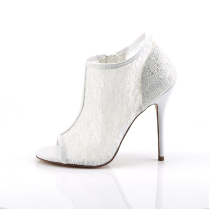 Fabulicious Womens Sandals AMUSE-56 Ivory Lace-Mesh