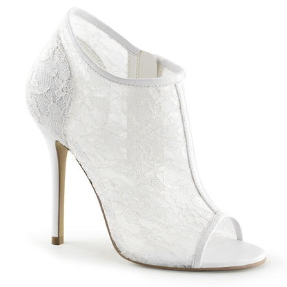 Fabulicious Womens Sandals AMUSE-56 Ivory Lace-Mesh