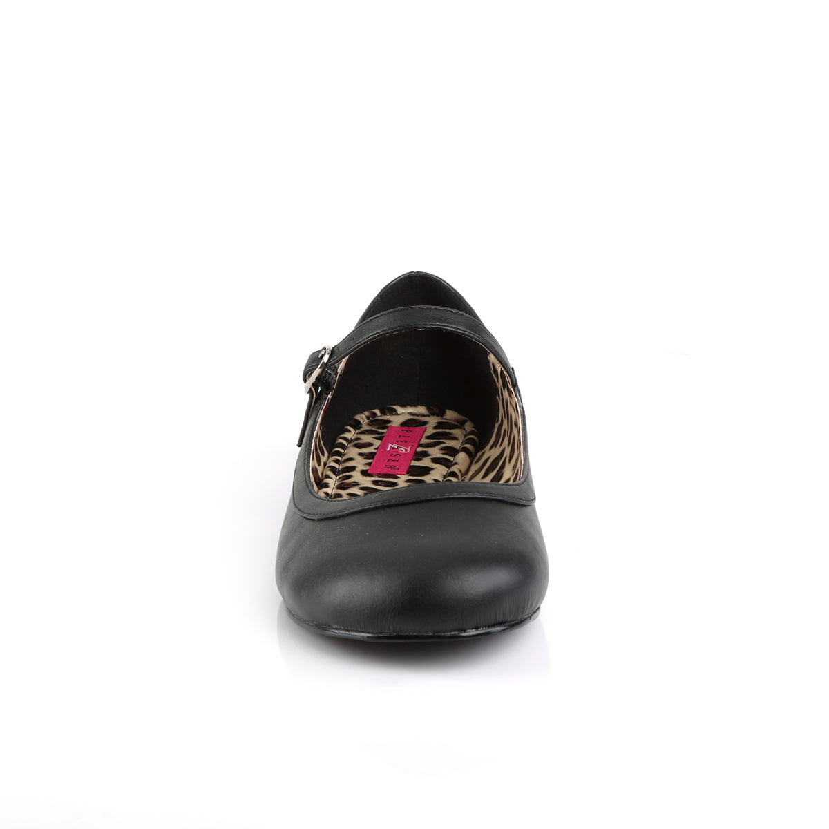 Pleaser Pink Label Womens Pumps ANNA-02 Blk Faux Leather
