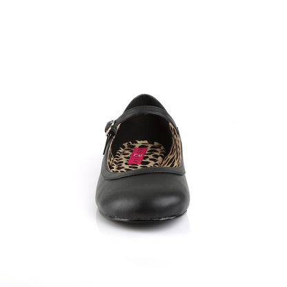 Pleaser Pink Label Womens Pumps ANNA-02 Blk Faux Leather