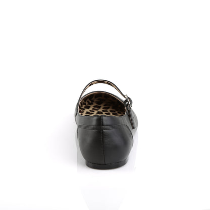 Pleaser Pink Label Womens Pumps ANNA-02 Blk Faux Leather
