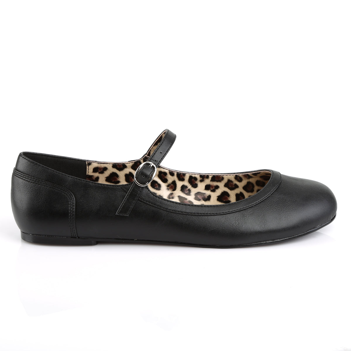 Pleaser Pink Label Womens Pumps ANNA-02 Blk Faux Leather