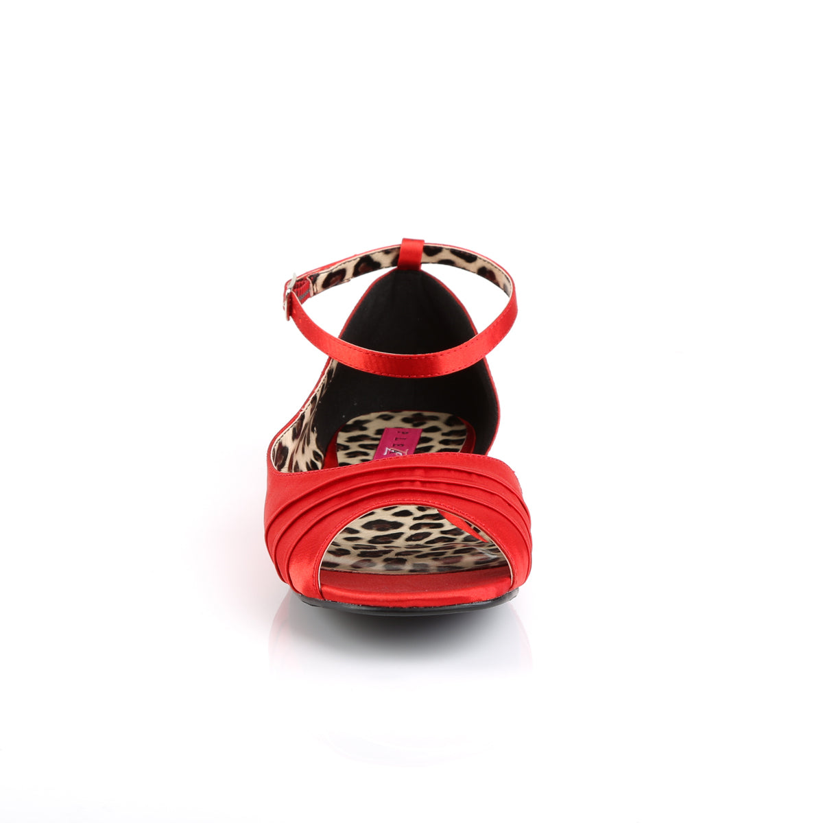 Pleaser Pink Label Womens Pumps ANNA-03 Red Satin