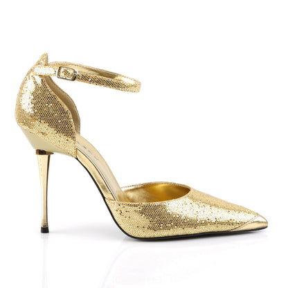 Pleaser Pompes pour femmes APPEAL-21 Gold Woven Gltr