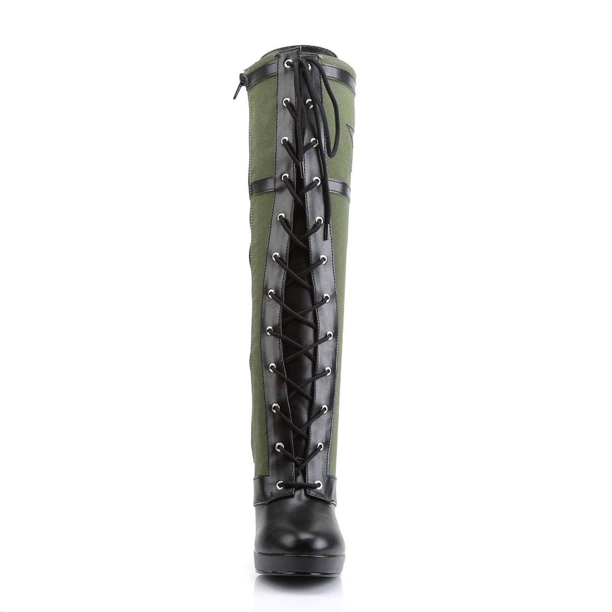 Funtasma Bottes pour femmes ARENA-2022 Blk PU-Army Toile verte