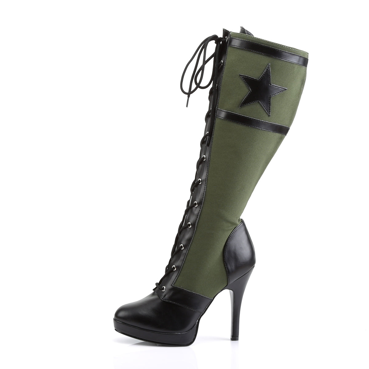 Funtasma Bottes pour femmes ARENA-2022 Blk PU-Army Toile verte
