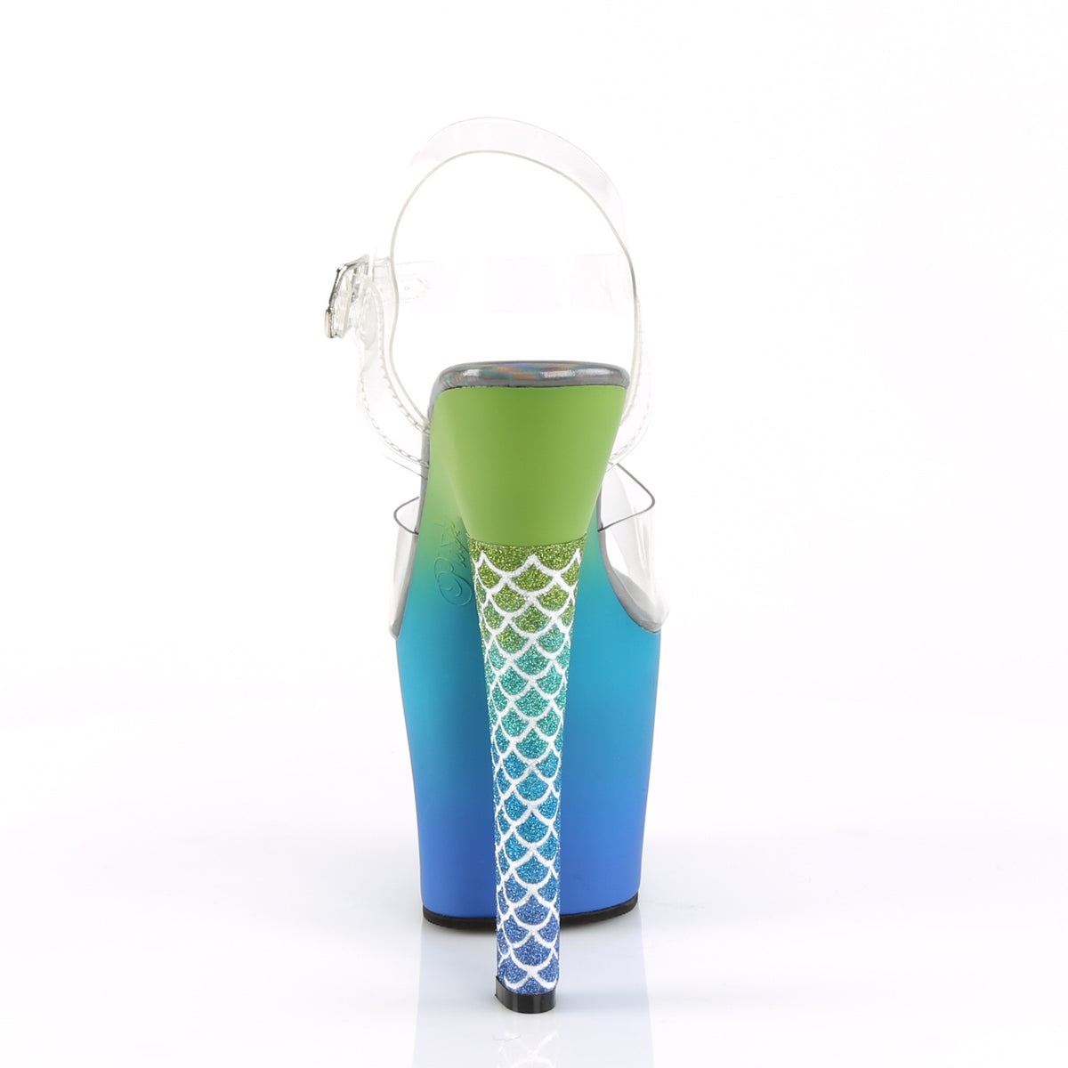 Pleaser Sandales de Womens ARIEL-708OMBRE Clr / Vert-Ombre bleu