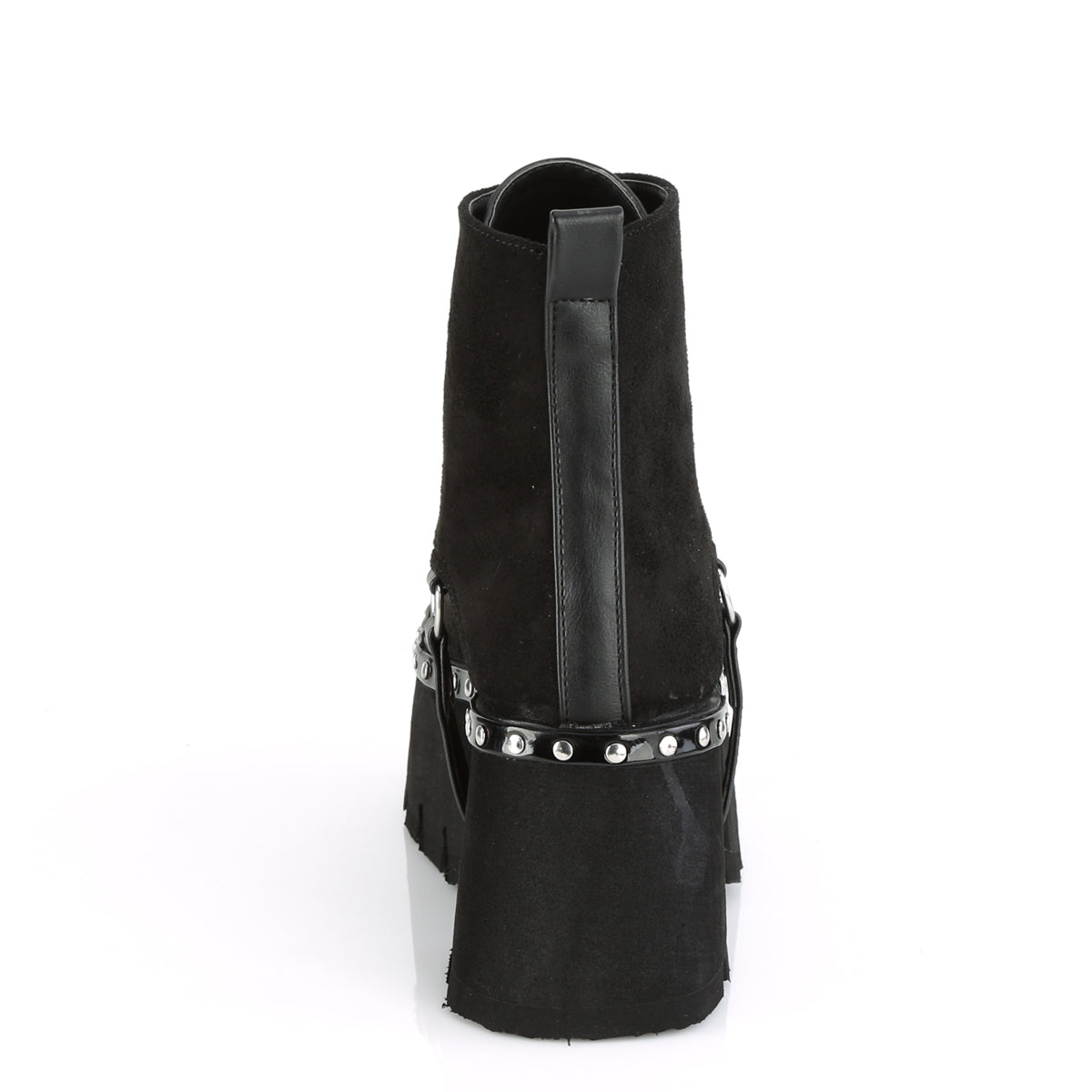 DemoniaCult Bottes de cheville des femmes ASHES-100 Blk Vegan Suede-Blk V. Le