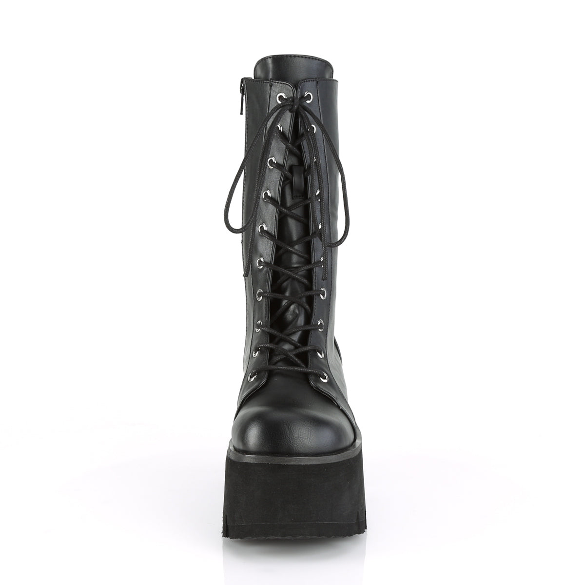 DemoniaCult Bottes de femmes ASHES-105 Cuir végétalien BLK