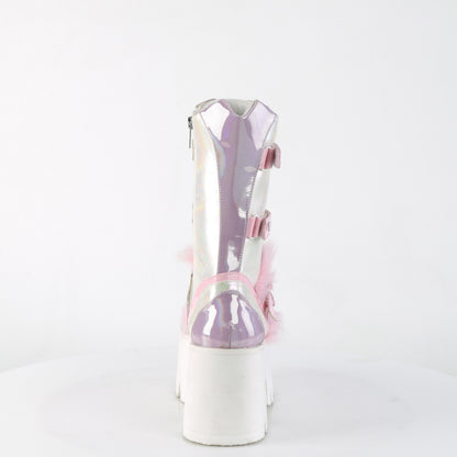 DemoniaCult  Boots ASHES-120 B.Pink-Lavender Holographic Pat