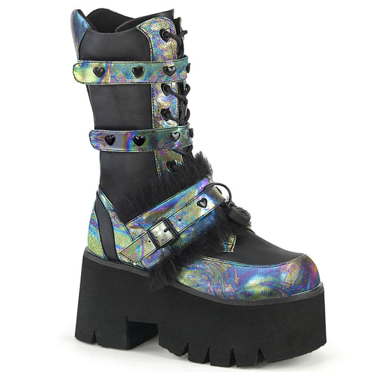 DemoniaCult  Bottes ASHES-120 BLK Vegan le Green Multi-huile
