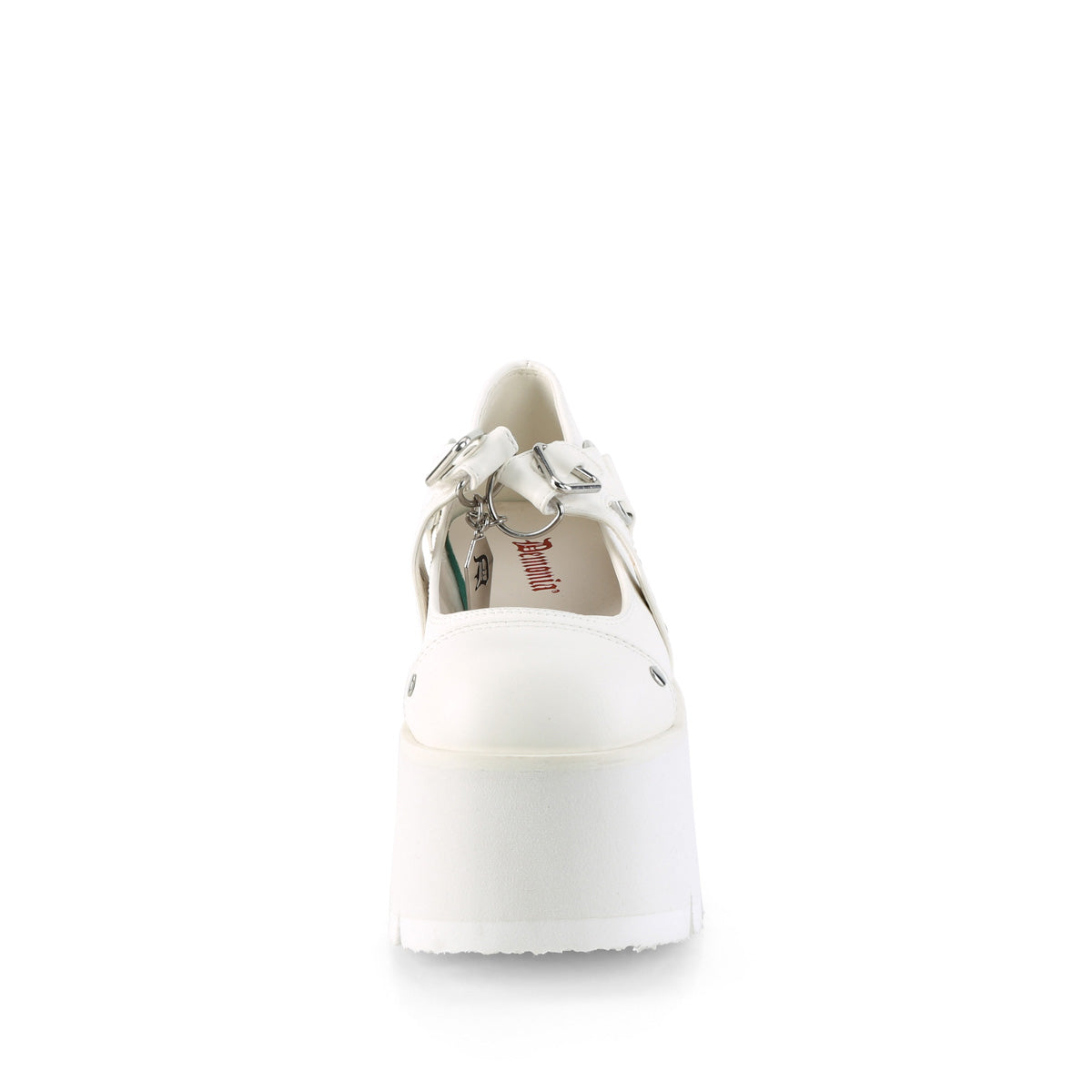 DemoniaCult  Pompes ASHES-33 Wht Vegan Leather