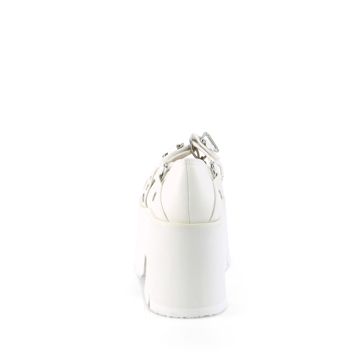DemoniaCult  Pompes ASHES-33 Wht Vegan Leather