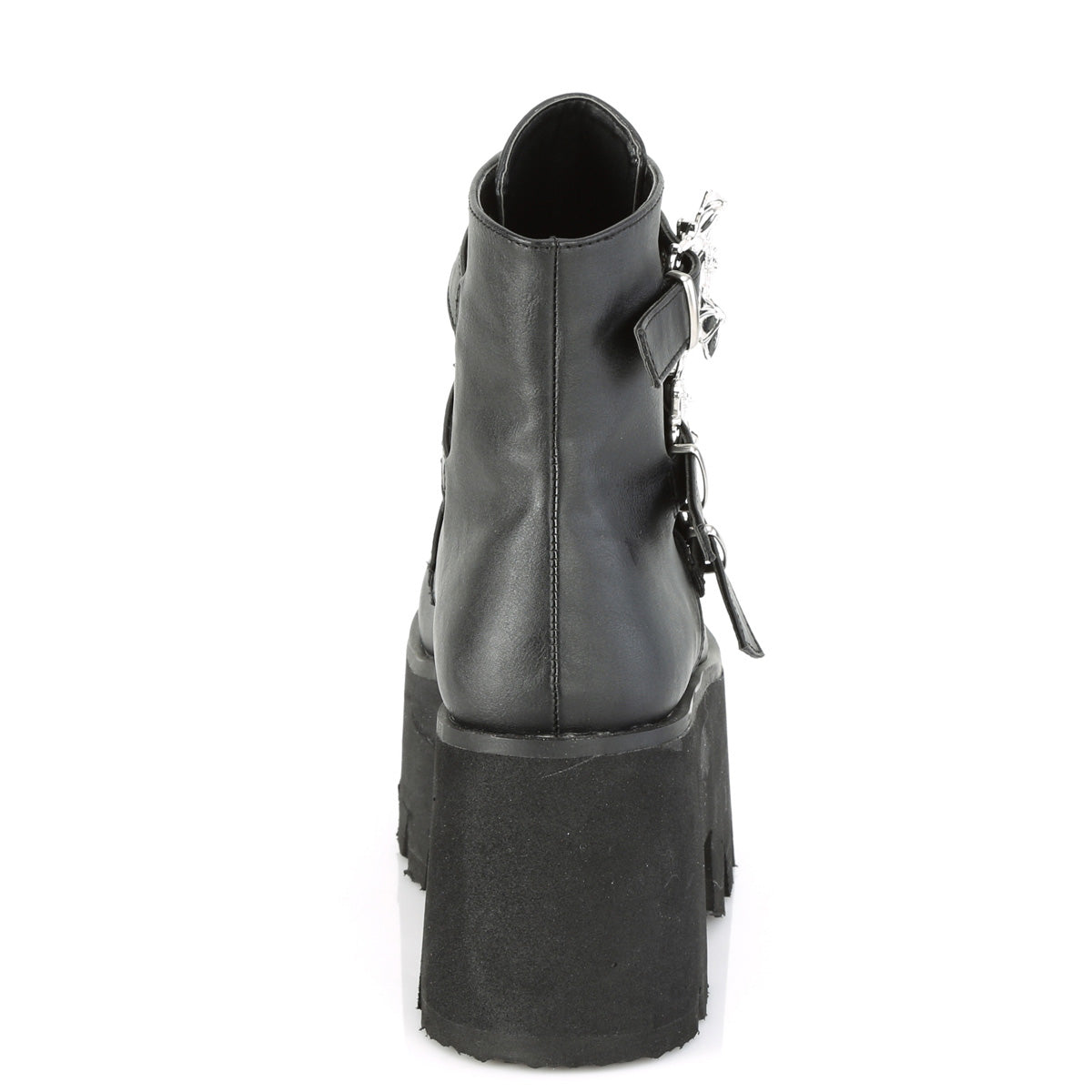 DemoniaCult Womens Ankle Boots ASHES-55 Blk Vegan Leather