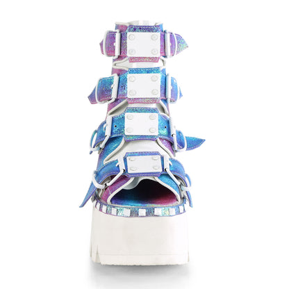DemoniaCult Sandales féminines ASHES-70 Multi-iridescent violet V. LE