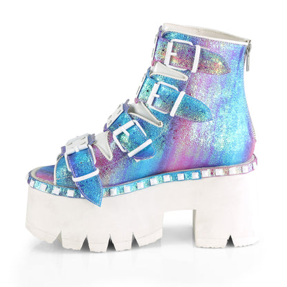 DemoniaCult Sandales féminines ASHES-70 Multi-iridescent violet V. LE