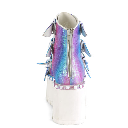 DemoniaCult Sandales féminines ASHES-70 Multi-iridescent violet V. LE