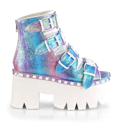 DemoniaCult Sandales féminines ASHES-70 Multi-iridescent violet V. LE