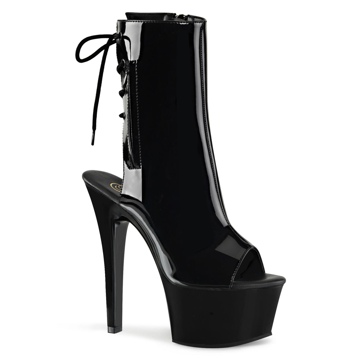 Pleaser Bottines pour femmes ASPIRE-1018 BLK PAT / BLK