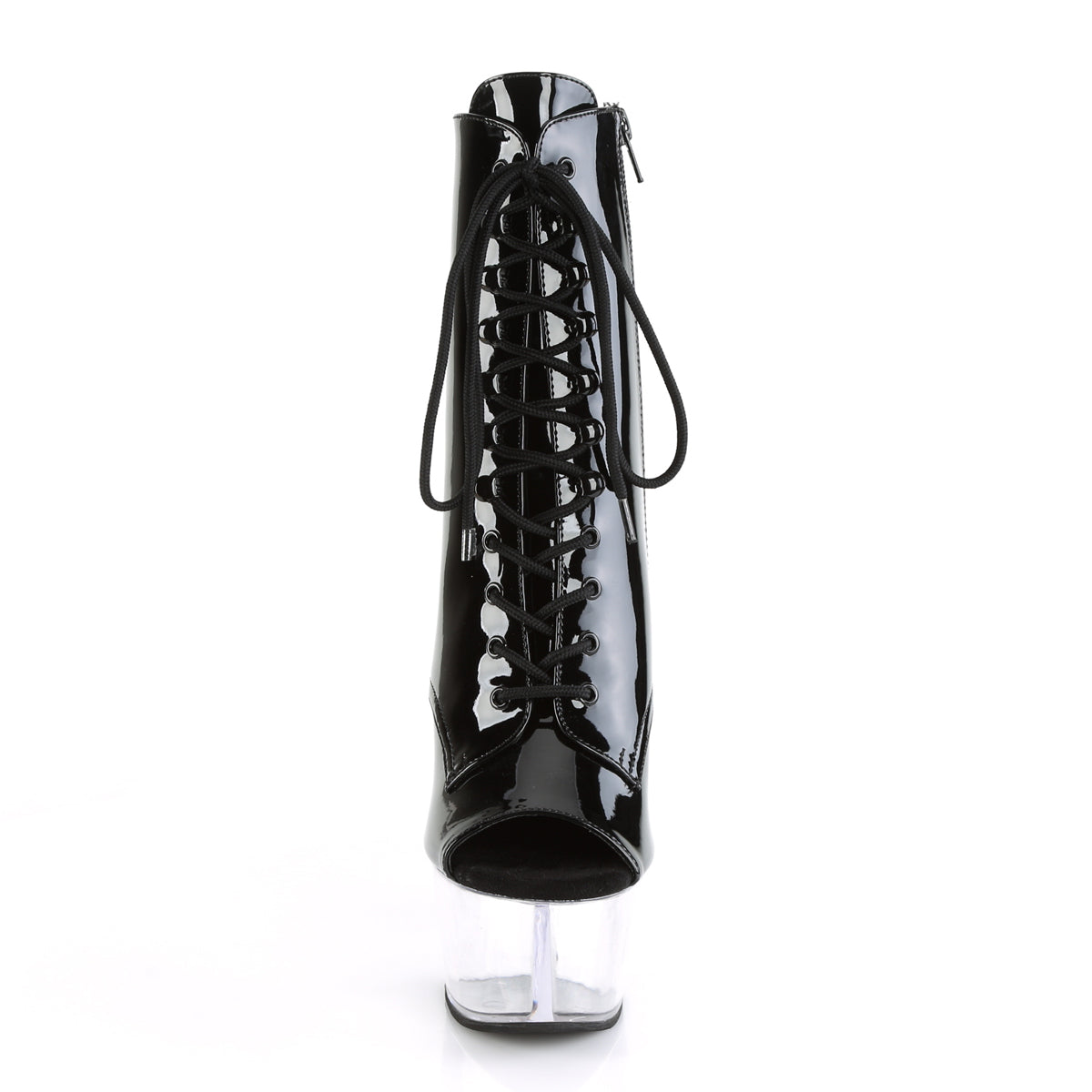 Pleaser Womens Ankle Boots ASPIRE-1021 Blk Pat/Clr