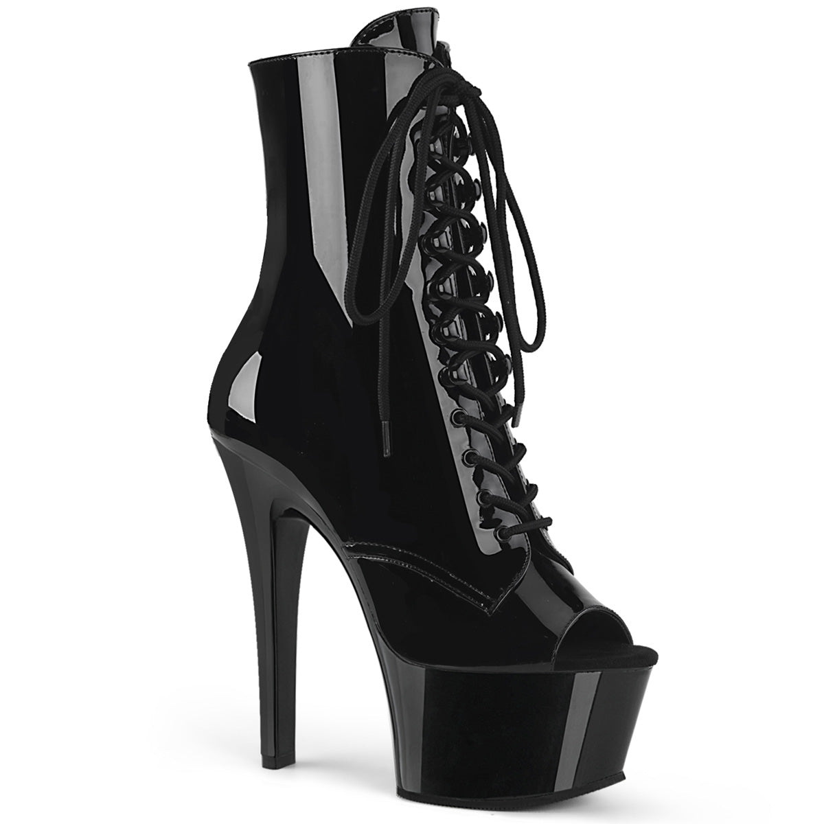 Pleaser Bottines pour femmes ASPIRE-1021 BLK PAT / BLK