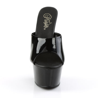Pleaser Womens Sandals ASPIRE-601 Blk Pat/Blk