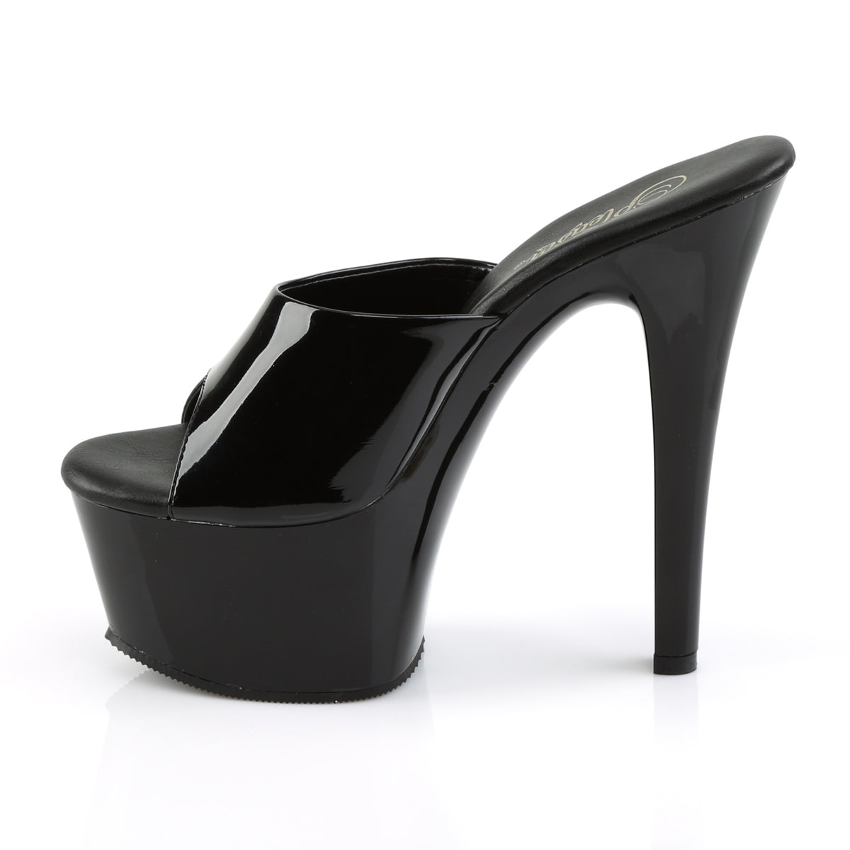 Pleaser Womens Sandals ASPIRE-601 Blk Pat/Blk