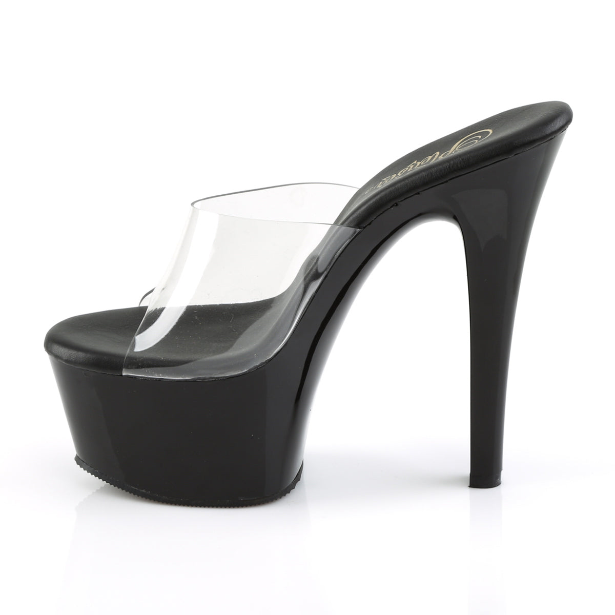 Pleaser Womens Sandals ASPIRE-601 Clr/Blk Matte